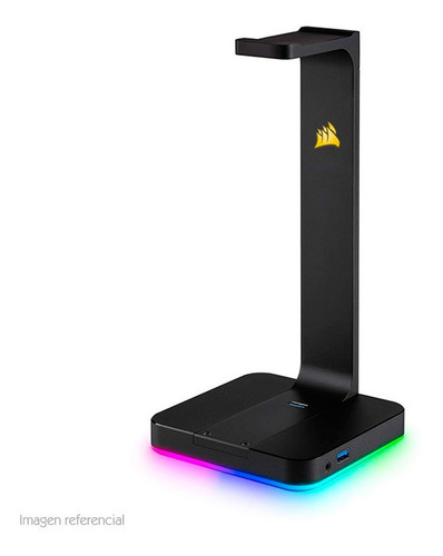 Base Para Audifonos Corsair St100 Rgb Premium, 7.1, Usb 3.1 Color Negro