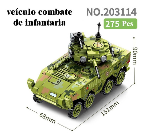 Tanque Sembo Bloques Modelo Militar Carro Combate De La Seri
