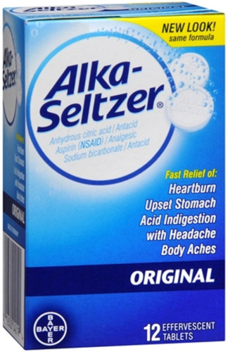 Pack De 6 Alka-seltzer Tabletas Efervescentes Original 12 Ea