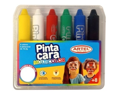 Pinta Carita Multicolor Set 6 Pinturas Faciales Artel