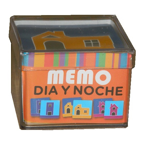 Juego De Memoria Memo Dia Y Noche Caja Acrílica Ñxpqke