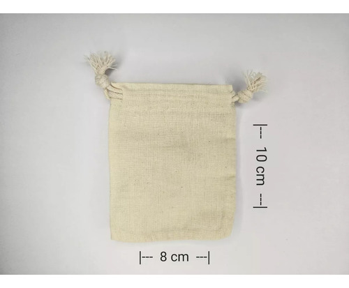 Bolsa Ecológica Algodón Tipo Saco 8x10 Cm Pack 10