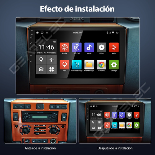 Gearelec Autoestéreo 1 Din 9 Pulgadas 4+32gb Estéreo Pantalla Carplay Android Auto Wifi Bluetooth Gps Fm Con Cámara Arnés Rca Usb Admite Subwoofer Y Amplificador