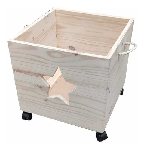 Cajon Baul Juguetero Estrella 40 Ruedas Cts  Mundopino 