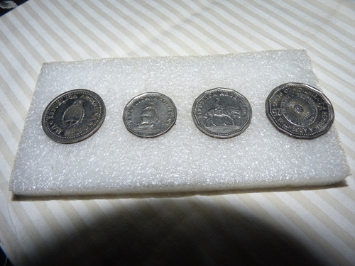 Lote De Cuatro Monedas De 1-5-10-25