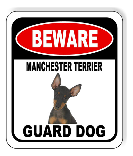 Cuidado Manchester Terrier Perro Guardian Compuesto Aluminio