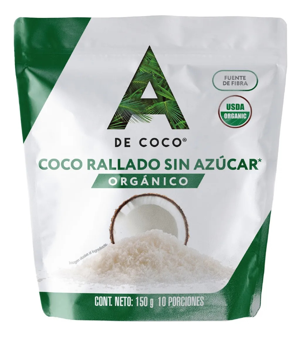 A de Coco Rallado Sin Azúcar Orgánico 150g