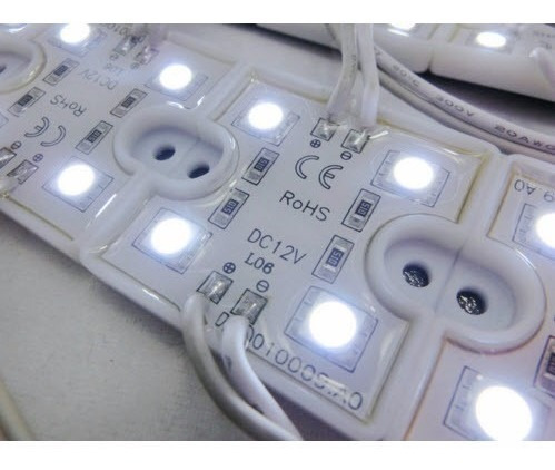 50 X Modulos De 4 Led 5050 Blanco Frio Waterproof Ledshopmx