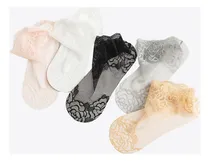 Comprar Calcetines Mujer Encaje Rosa, Calcetines Antideslizante 5pzs