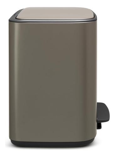 Cubo De Basura Con Pedal 36 Litros Platino Reciclaje Bolsas