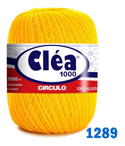 Linha Cléa 1000m Círculo Crochê Cor 1289 - CANÁRIO