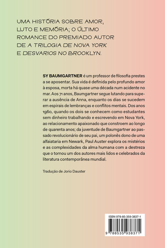 Baumgartner, De Paul Auster. Editorial Companhia Das Letras, Capa Mole, Edição 1 Em Português, 2024