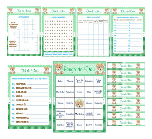 Kit Chá Revelação Fralda Bebê Baby Bingo Em Pdf Frete Grátis