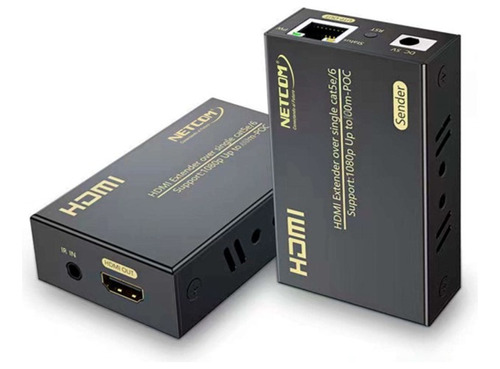 Extensor Activo Hdmi Vía Ethernet Netcom Cat5e/6/7 100 Mts