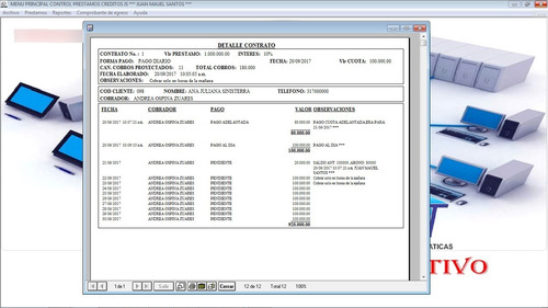 Imagen 2 de 3 de Software Gota Gota - Paga Diario - Control Prestamos