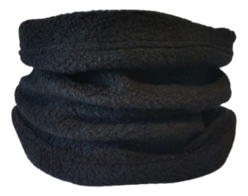 Cuello Gorro Polar Liso Para Niños Negro Unico