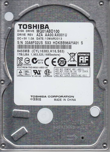 Disco Duro Interno Toshiba Para Ps3, Ps4, Pro, Slim (Reacondicionado)