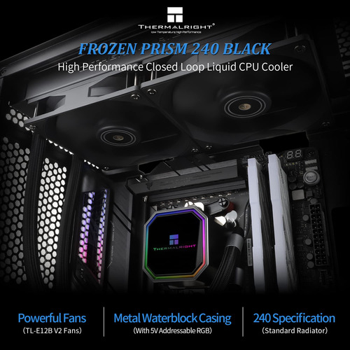 Copo Líquido Preto Thermalright Frozen Prism 240 Water Cool.