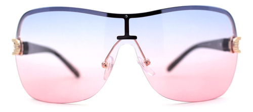 Gafas De Sol Envolventes Curvas De Gran Tamaño Para Mujer, D