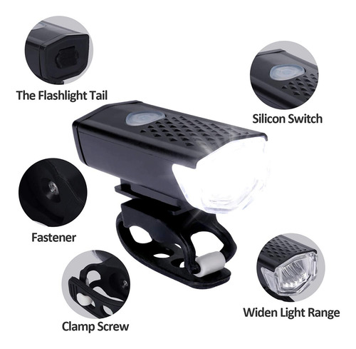 Set De Faros Led Traseros, Delanteros, Recargables Por Usb,