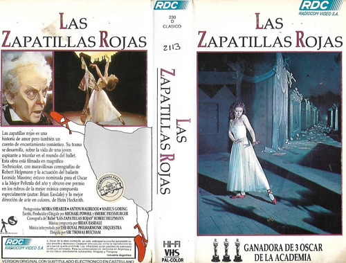 Las Zapatillas Rojas Vhs Anton Walbrook Moira Shearer Ballet (Usado)
