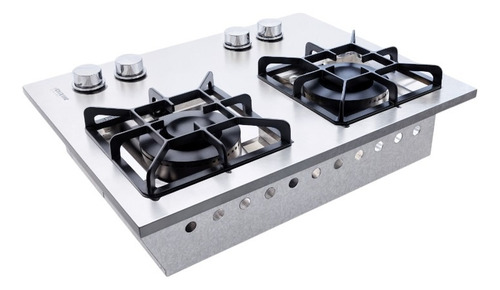 Fogareiro Cooktop Industrial 2 Bocas A Gás Cor Cinza
