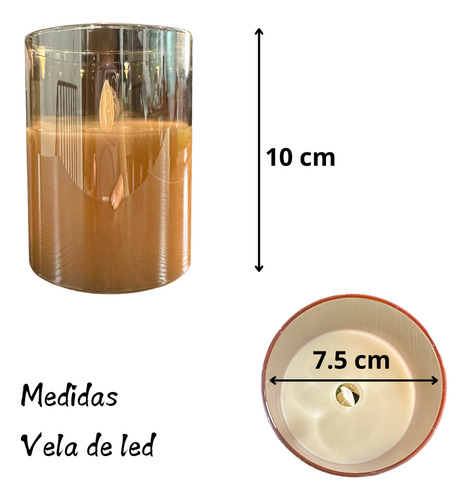 Set 2 Velas Led Llama Electrónica Decoración Interiores 10cm