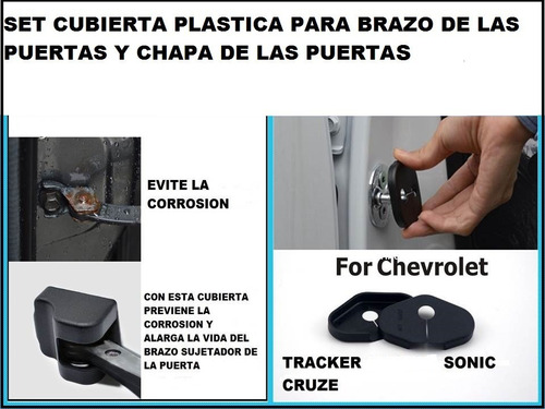 Cubierta Chapa Puertas 8 Pieza Chevrolet Tracker Sonic Cruze