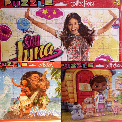 Puzzle Collection 3 Tapas Doctora Juguetes Moana Soy Luna