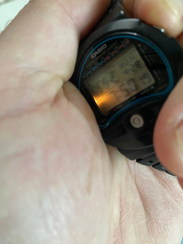 Relógio Casio Ts-100 Preto Preto Azul
