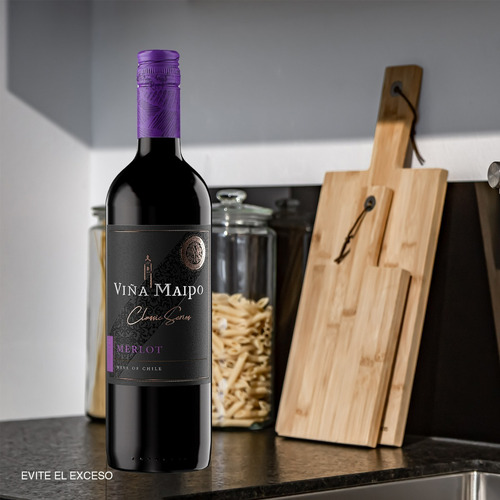 Vino Tinto Viña Maipo Classic Series Merlot 750 Ml