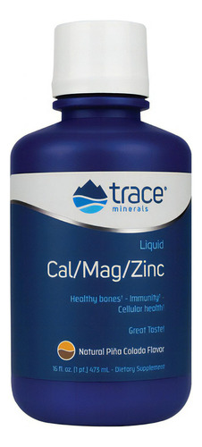 Trace Minerals Calcio/magnesio/zinc 475ml Piña - Colada Sabor Sabor Piña-colada