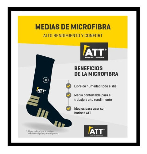 Imagen 2 de 4 de Medias De Trabajo Att - Nuevo Modelo - Hacemos Factura A Y B