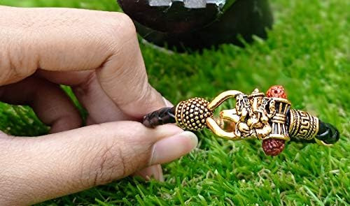 Wonder Care Rudraksha Ganesh Trishul Damroo Kada Para Hombre