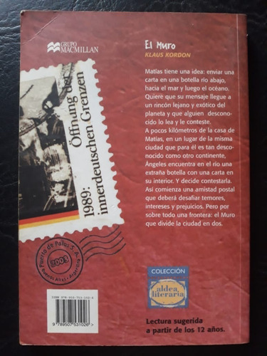 El Muro Klaus Kordon Cantaro (Usado)