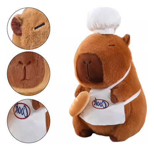 Peluche Capibara Con Mochila 40cm Grande Tierno Muñeco Suave