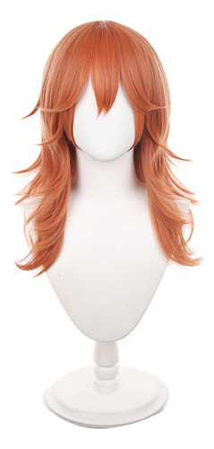 Peluca Naranja Para Cosplay Con Forma De Ángel Y Diablo De 6
