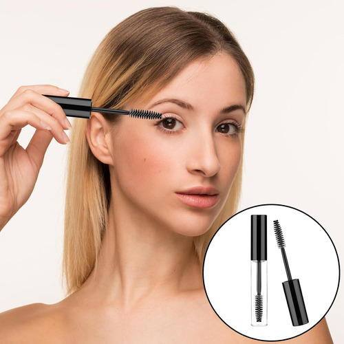 30 Envases Rimel Vacío 4ml Caja Pestañas Cepillos+accesorio Negro