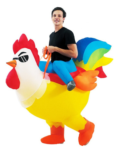 Disfraz Inflable De Unicornio Con Forma De Gallo Para Adulto