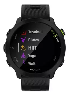 Smartwatch Garmin Forerunner 55 1.04" caja 42mm black, malla black de silicona