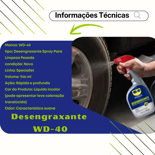 Desengraxante Spray Para Limpeza Pesada 946ml Wd-40 4unidade