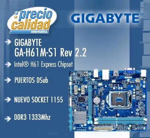 Mother 1155 Gigabyte Ga-h61m-s1 Dsub
