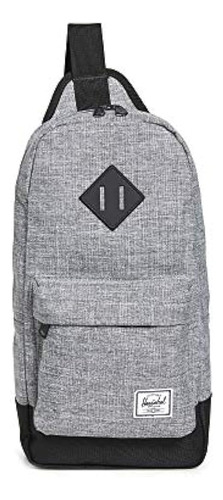 Herschel Heritage Shoulder Bag Backpack, Raven Crosshatch/bl