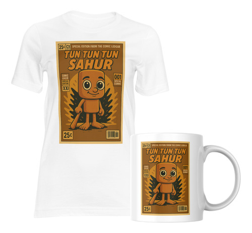 Remera + Taza Sublimada | Tun Tun Tun Sahur | Ideal Regalo