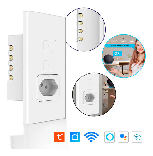 Aitek Interruptor Inteligente Compatível Com Alexa 2.3kw