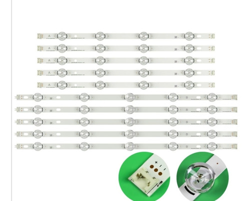 Imagen 1 de 6 de Kit Leds Lg50lf6000 50lf6100 Aluminio Nuevo