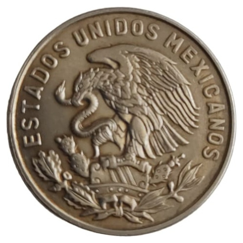Moneda De Cuahutemoc 50 Centavos Año 1968 Patina Original.