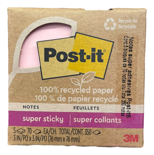 Notas Adhesivas 3m Post It Cubo 3x3 Colores Pastel 350 Hojas