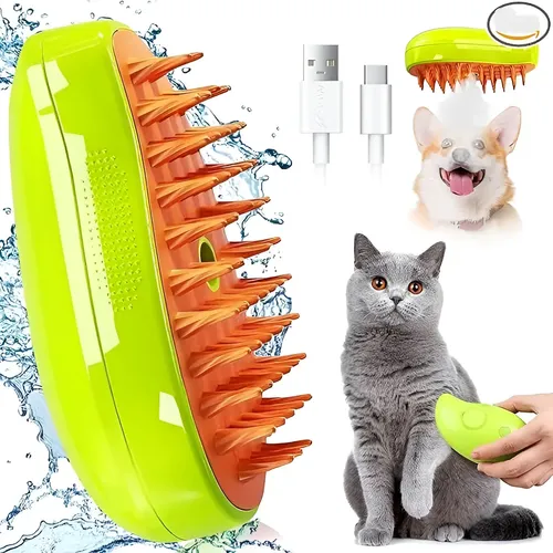 Cepillo Vapor Para Mascotas 3 En 1