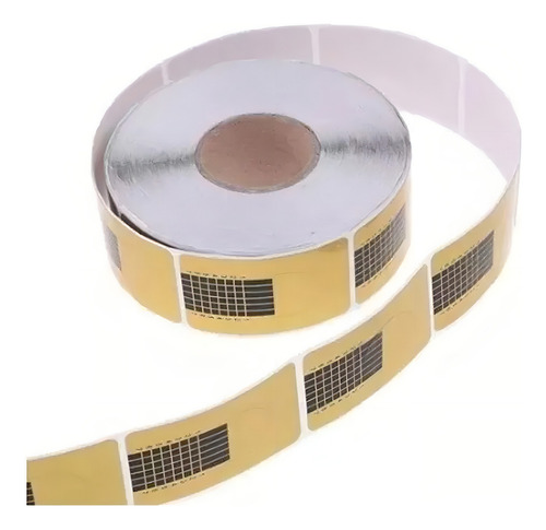 Papel de uñas de gel de porcelana Prof. color dorado, 100 moldes adhesivos